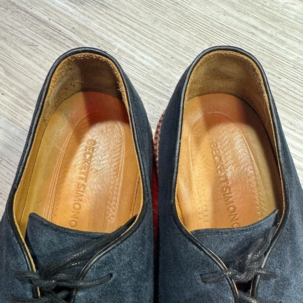 Beckett Simonon Durant Durby Blue Suede Men's Size 11 Dress Shoes